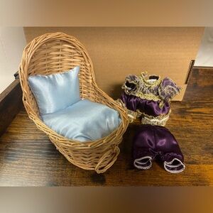 Paradise Galleries Birthstone Angels - November Outfit + Doll Basket Bed